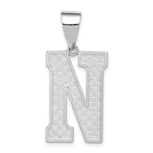 Solid 925 Sterling Silver Initial A Pendant Charm 17mm x 35mm 